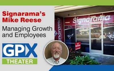 Press Mike Reese of Signarama Ventura at GPX Theater